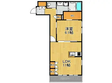 サンクレール(1LDK/2階)の間取り写真