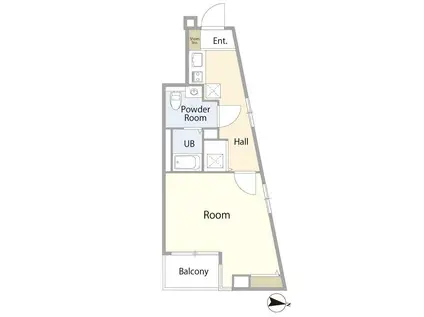 CASA KS(1K/3階)の間取り写真