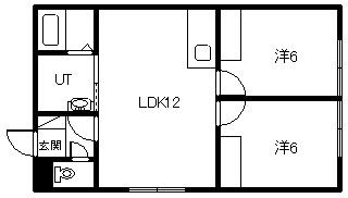 エススール(2LDK/1階)の間取り写真