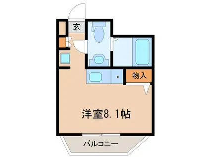 アルファネクスト大和町(ワンルーム/3階)の間取り写真