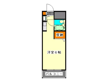ジョイフル津田沼III(1K/1階)の間取り写真