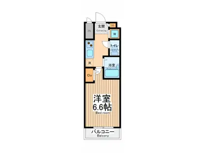フェニックス川崎弐番館(1K/2階)の間取り写真