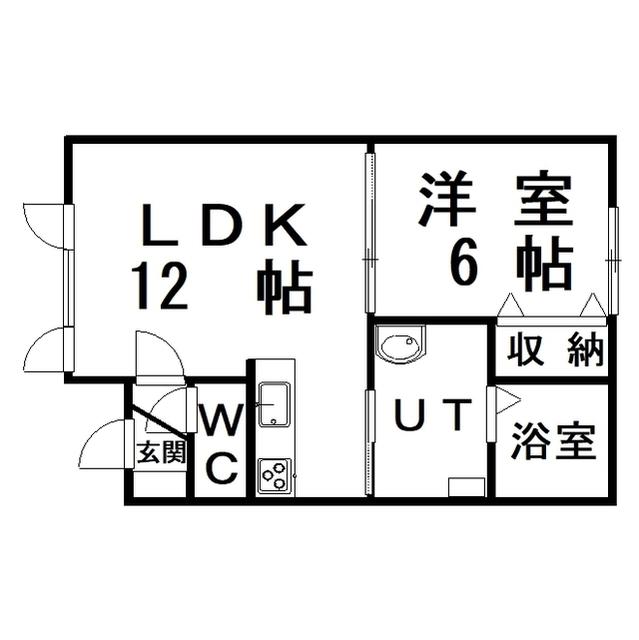 MANSION S&M(1LDK/2階)の間取り写真