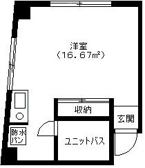 ジョイフルオークラNO.24(ワンルーム/2階)の間取り写真