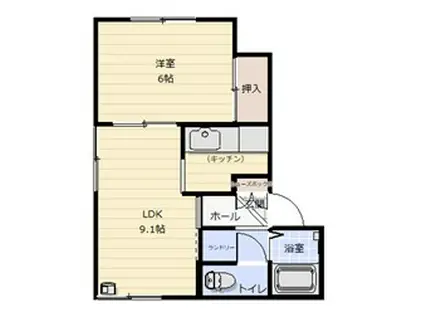 シティパレス(1LDK/1階)の間取り写真