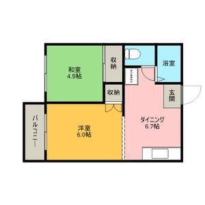 コーポ牧野(2DK/2階)の間取り写真