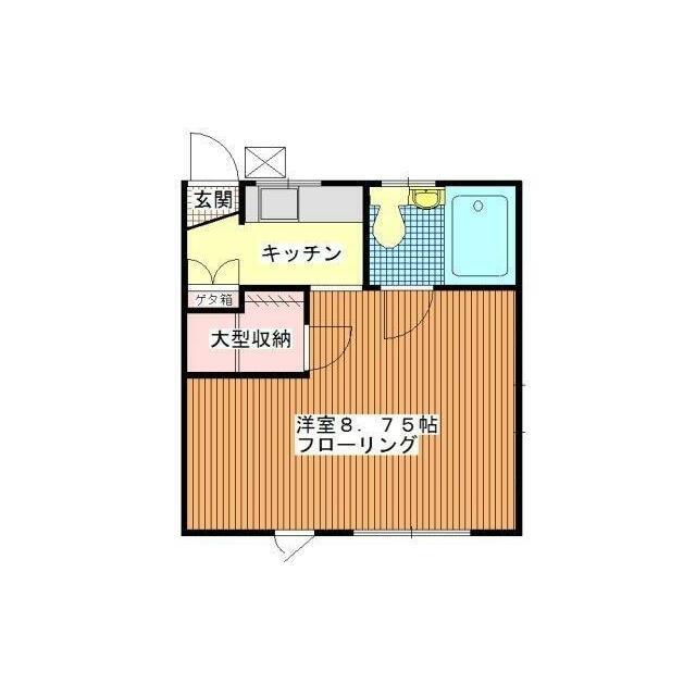 MKコーポ(1K/1階)の間取り写真