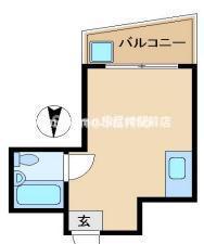 万和ビル(ワンルーム/4階)の間取り写真