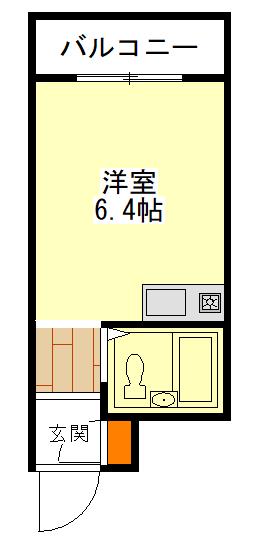 RENATUS大和高田(ワンルーム/2階)の間取り写真