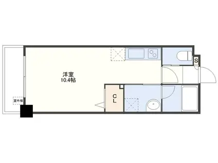 アーバス筑後町(ワンルーム/9階)の間取り写真