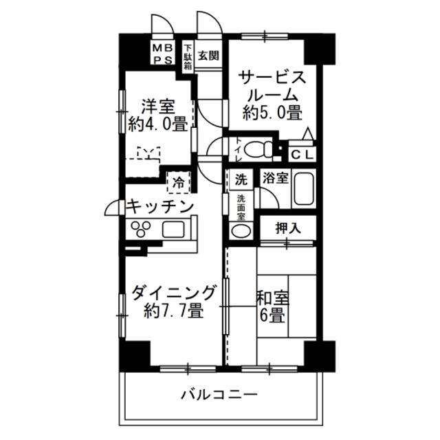 ナイスアーバン東神奈川(2SDK/2階)の間取り写真