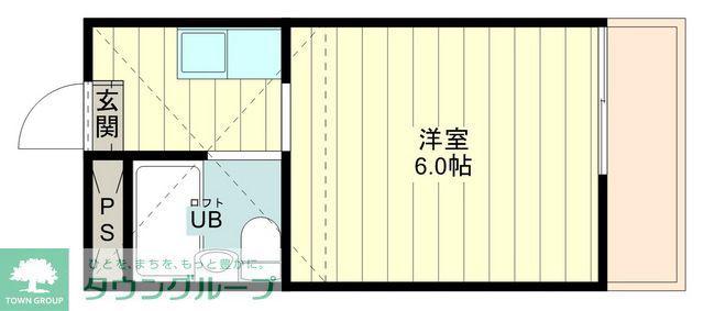 レジデンスATT立川(ワンルーム/2階)の間取り写真