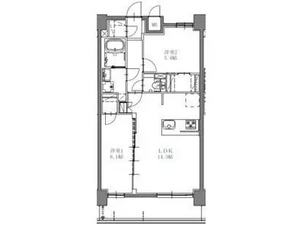 S-RESIDENCE上社AUREATE 12月契約限定(2LDK/5階)の間取り写真