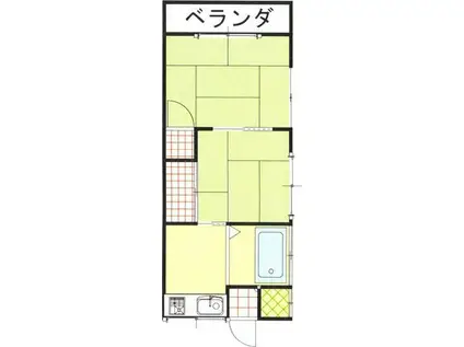 田中ハイツ(2K/2階)の間取り写真