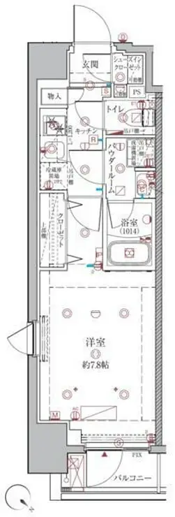 クレイシア月島 4階階 間取り
