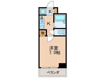 エスポワール名古屋(1K/8階)の間取り写真