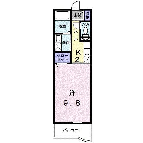 グリーンメゾン(1K/3階)の間取り写真