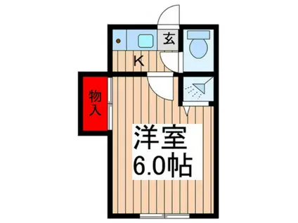 泉マンション(1K/2階)の間取り写真