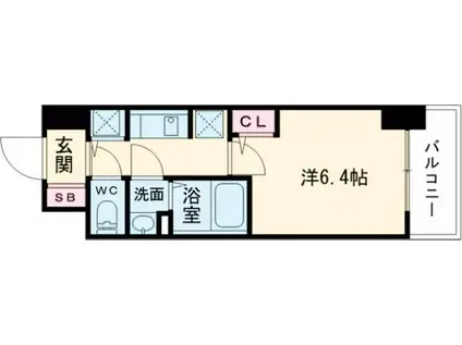 S-RESIDENCE堺湊駅前AZURE(1K/3階)の間取り写真