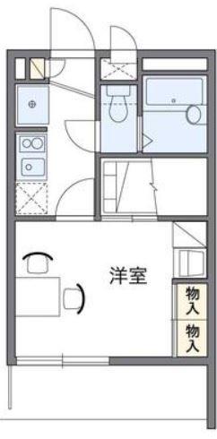レオパレスSK(1K/1階)の間取り写真
