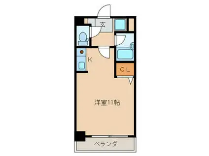 アクセス砂津(ワンルーム/8階)の間取り写真