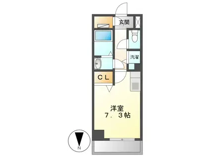 ベレーサ築地口ステーションタワ(ワンルーム/11階)の間取り写真