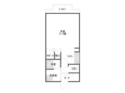 本町壱番館(1DK/2階)の間取り写真