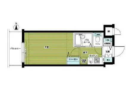 トーシンフェニックス池袋(1K/6階)の間取り写真
