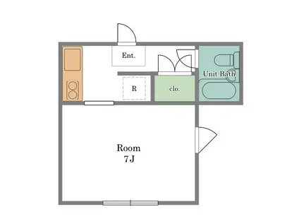 ハイミッシュ五反田(1K/3階)の間取り写真