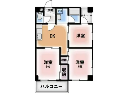 EIGHT BLDG KOYASUIII(3DK/3階)の間取り写真