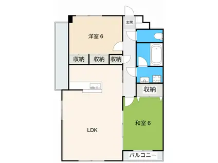 AP-V(2LDK/3階)の間取り写真