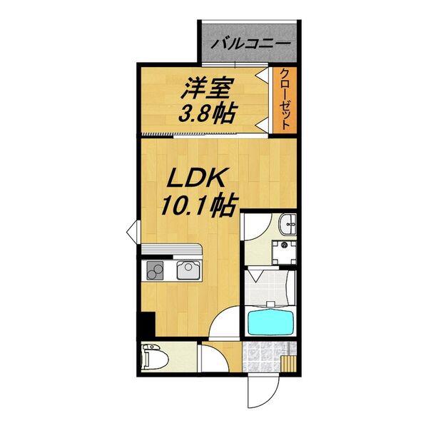 LECOCON一宮VIII(1LDK/1階)の間取り写真