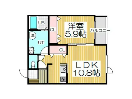 ヴィーナスステージII(1LDK/3階)の間取り写真