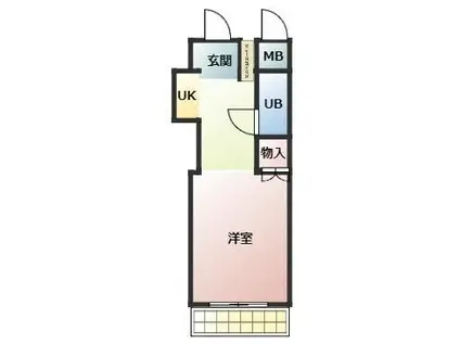 R FIELDS GYOTOKU(1K/4階)の間取り写真