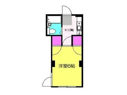 大沢ビル(1K/3階)の間取り写真