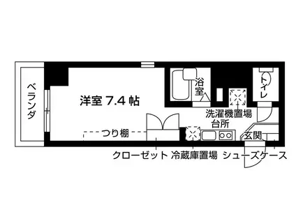 FCプレミール三田(ワンルーム/9階)の間取り写真