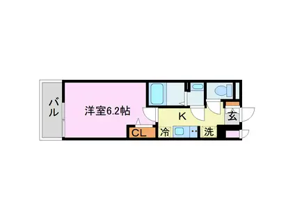 セオリー京都オーラ(1K/3階)の間取り写真