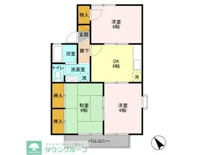 ビレッジ・JUNAB A(3DK/1階)の間取り写真