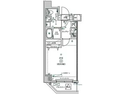 エスファルベ プレスト東日暮里(1K/2階)の間取り写真