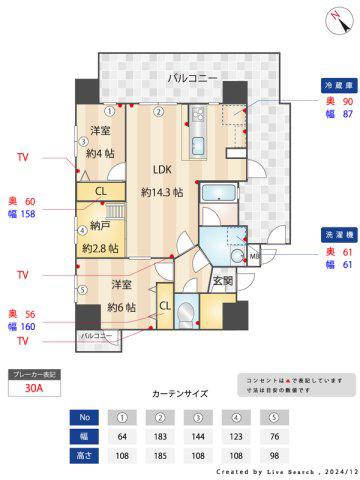 MODERN ASPIRATION 平尾駅前(2SLDK/4階)の間取り写真