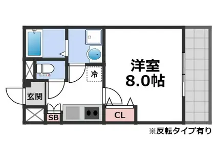LIVIAZ OSAKA イースト(1K/4階)の間取り写真