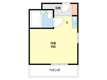 石井ビル(ワンルーム/3階)の間取り写真