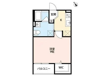 ASSO 西明石(1K/2階)の間取り写真