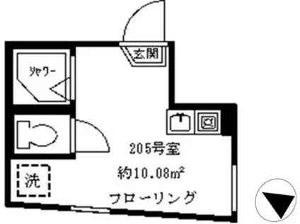 フェリスオータム(ワンルーム/2階)の間取り写真