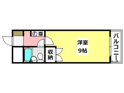 ソロ南茨木(1K/2階)の間取り写真