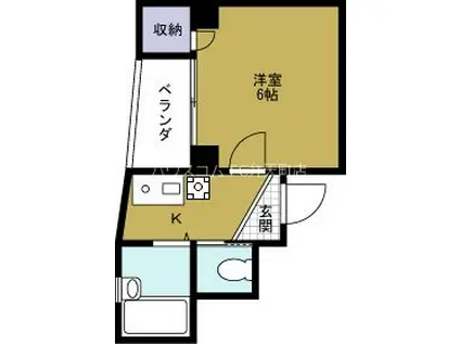 コアロード2000(1K/3階)の間取り写真