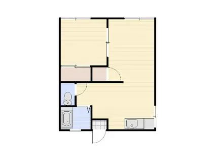 イシダハイム(1LDK/1階)の間取り写真