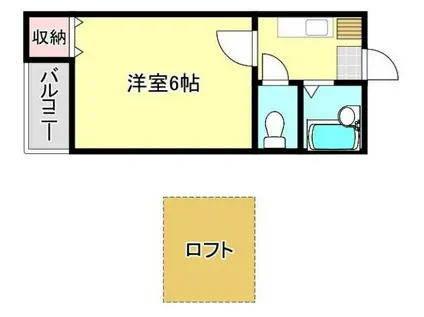 新日本パレス 前原駅前(1K/1階)の間取り写真