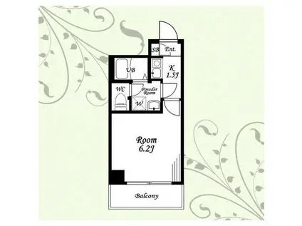 フルセイル唐木田(1K/3階)の間取り写真