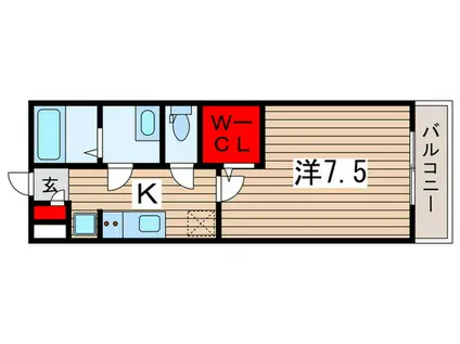 グレイス稲毛(1K/1階)の間取り写真